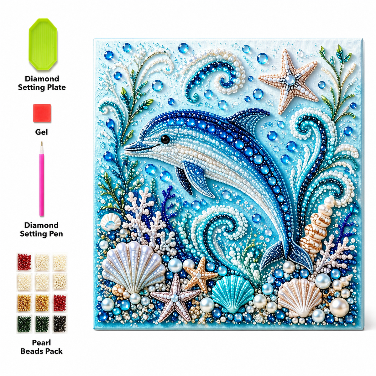 ๐ Bring the Ocean to Life With Every Sparkling Pearl - Ocean Pearl Mosaic Art Kit