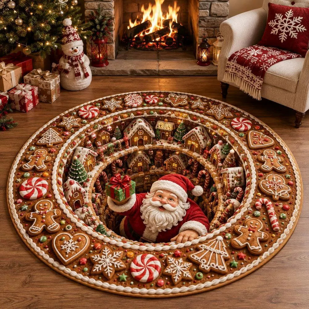 🎄 3D Illusion Christmas Rug✨