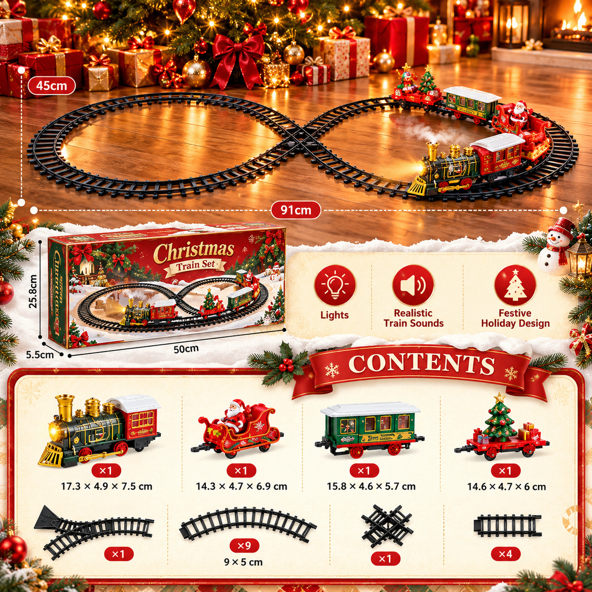 🚂 Magical Christmas Tree Train Set🎄
