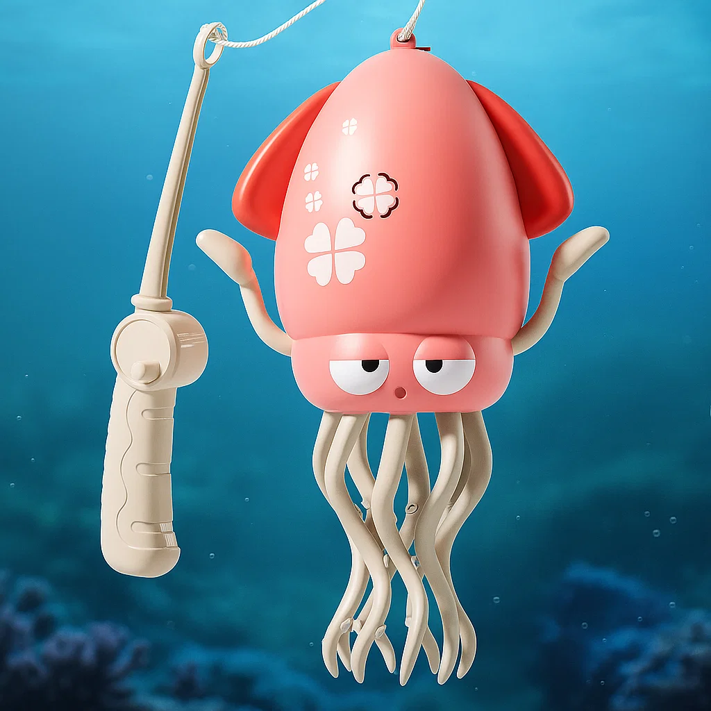 Pink Octopus+ Fishing Rod