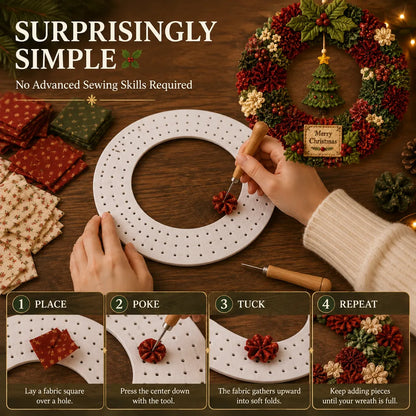 Christmas Fabric Wreath DIY Kit