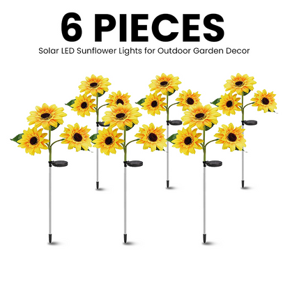Solar LED Sunflower Lights for Outdoor Garden Decor