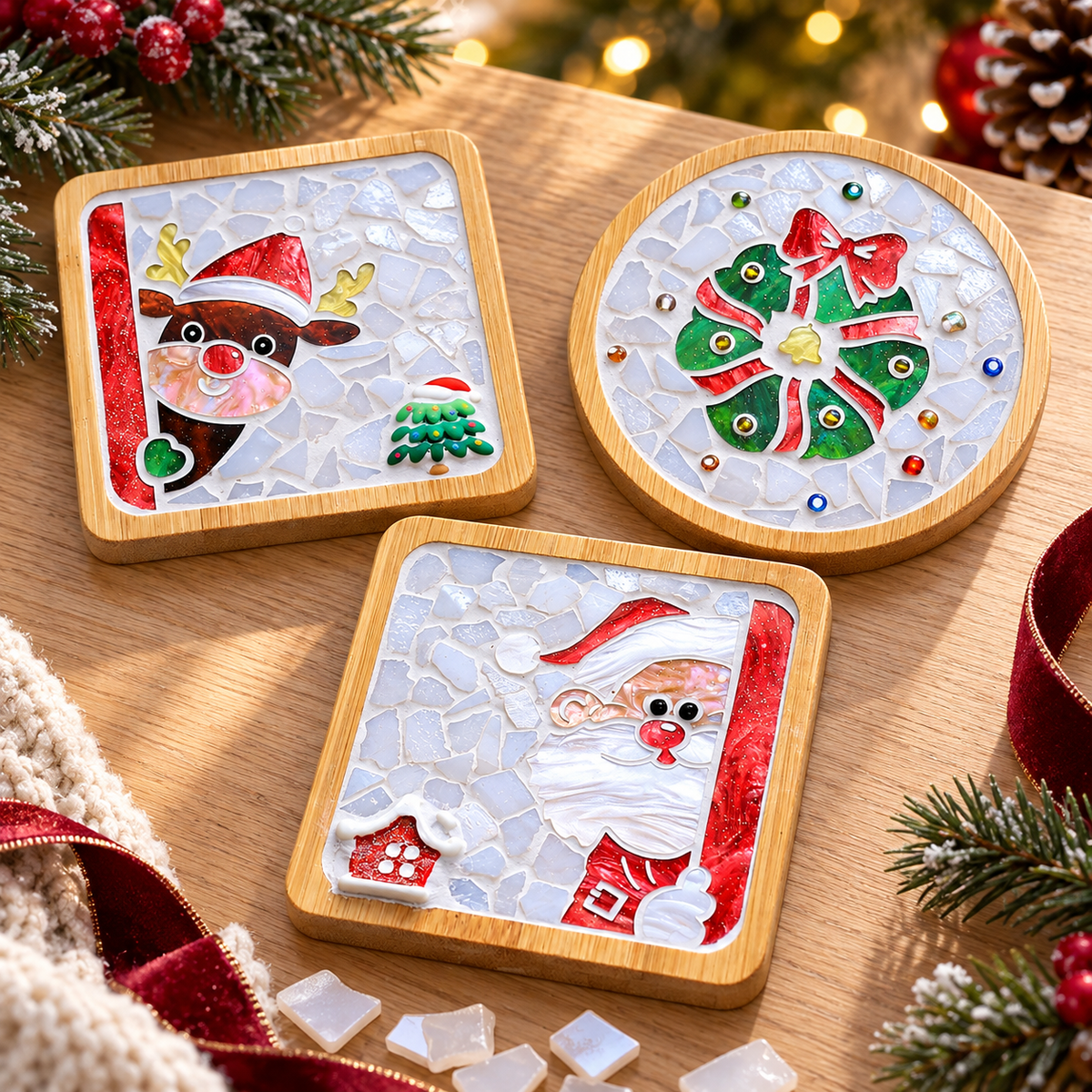 Christmas Mosaic Coaster DIY Kit