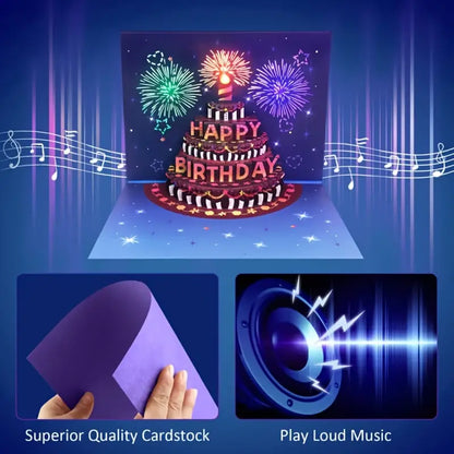 LIGHTS & SOUND Pop up Happy Birthday Card🎁