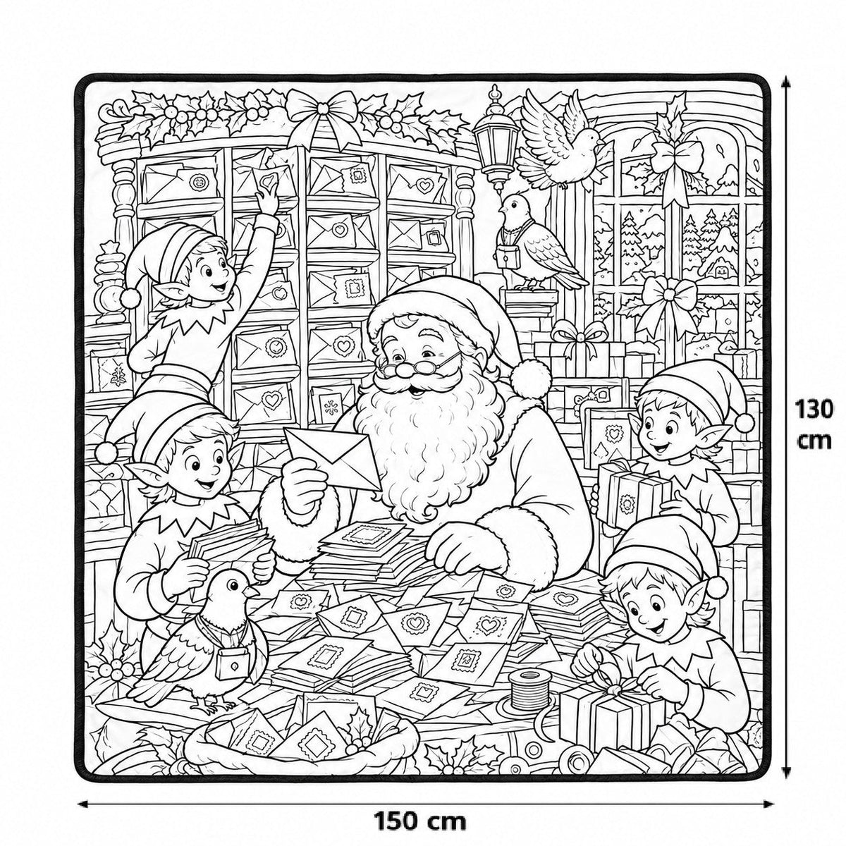 Christmas Color-Your-Own Blanket – DIY Doodle Blanket with 24 Markers