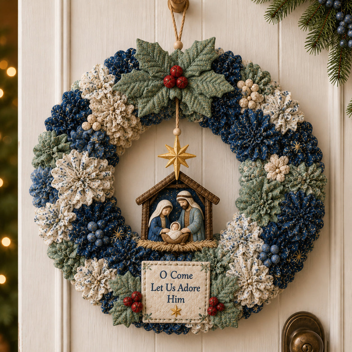 Christmas Fabric Wreath DIY Kit