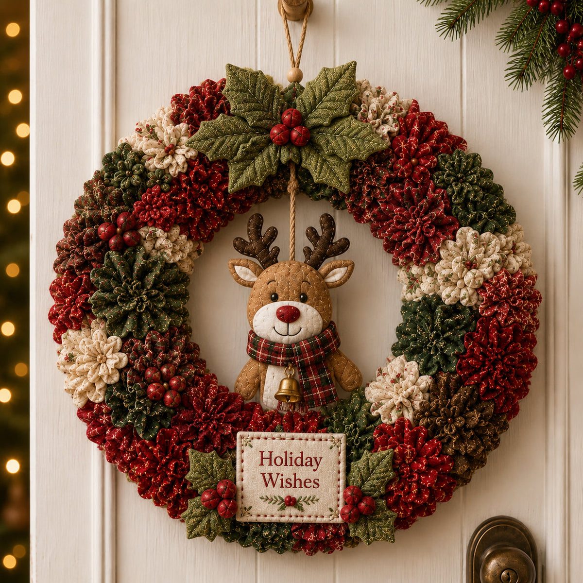 Christmas Fabric Wreath DIY Kit