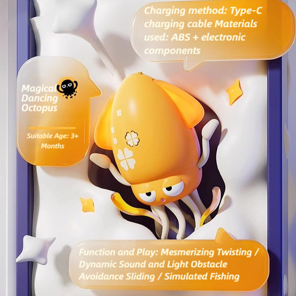🟣🐙🫧Dancing Electric Octopus Toy