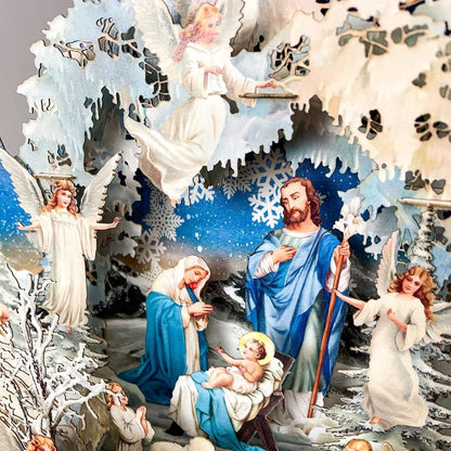 🎄🔥Handmade Pop up 3D Christmas Nativity Greeting Card🎄🔥