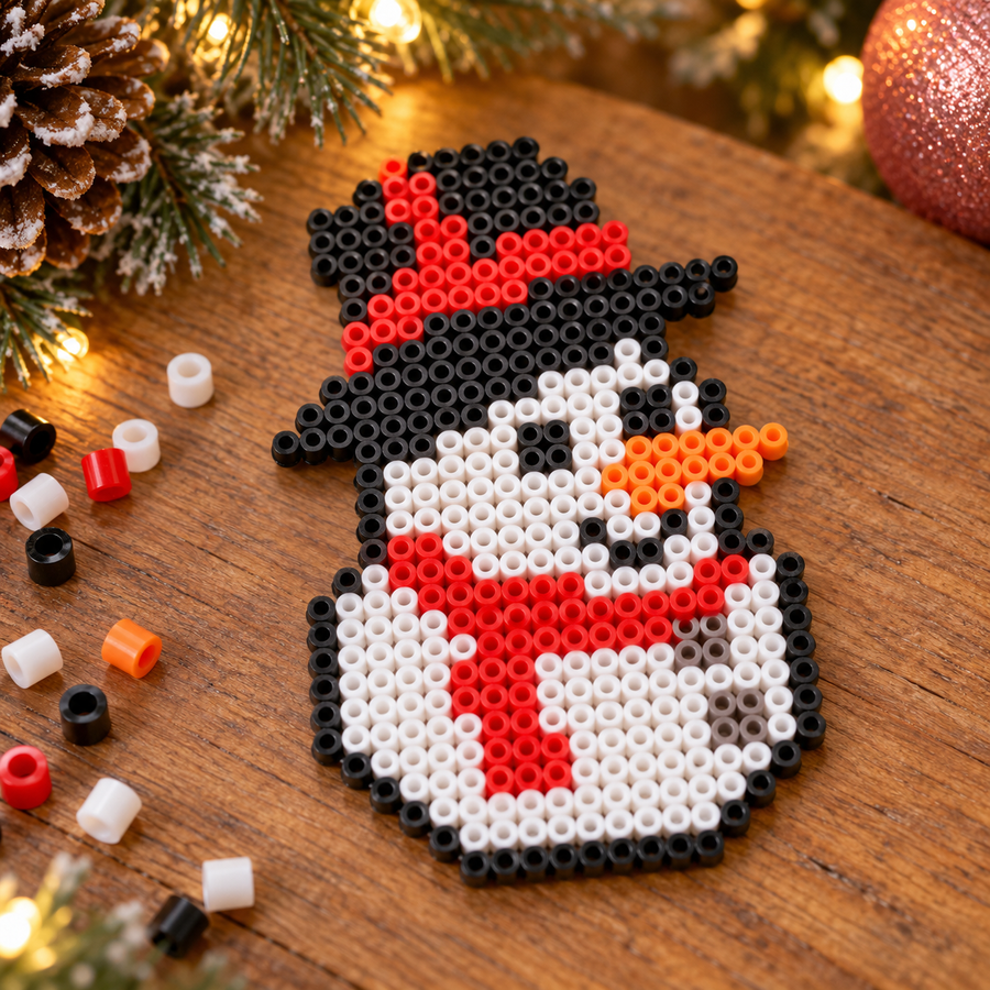 Snowman fuse bead design idea