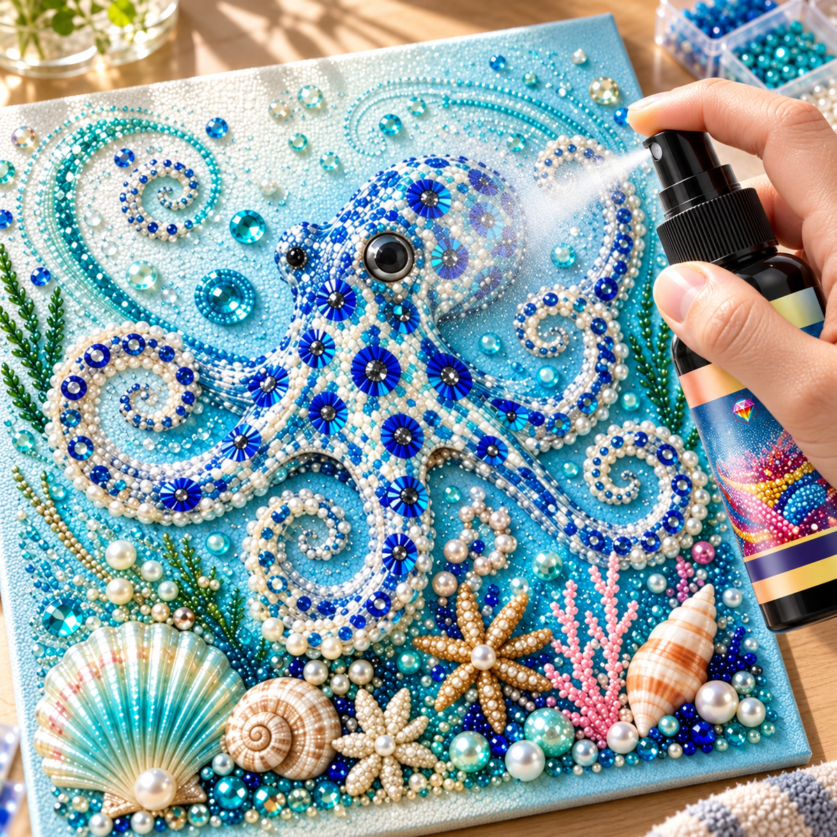 Diamond painting spray