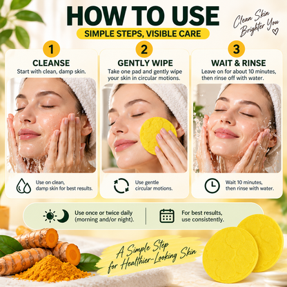 ✨ Kojic Acid & Turmeric Cleansing Pads – Cleanse, Refresh & Glow