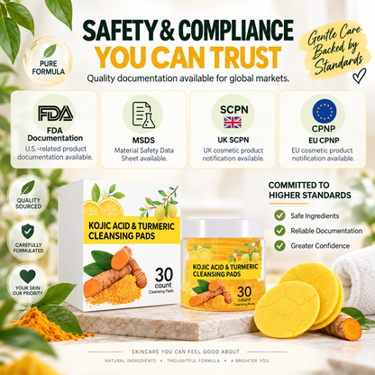 ✨ Kojic Acid & Turmeric Cleansing Pads – Cleanse, Refresh & Glow