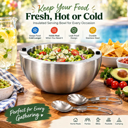 🥣 Insulated Dip & Serving Bowl – Hot & Cold Food Keeper