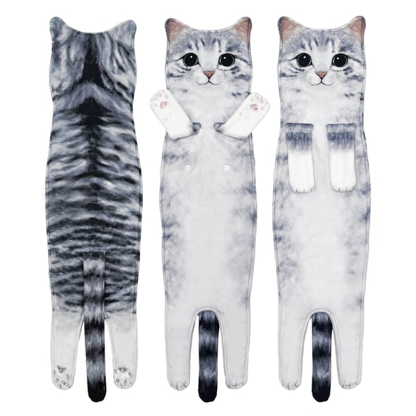 🎄Early Christmas Sale 🎅 Funny Cat Hand Towels