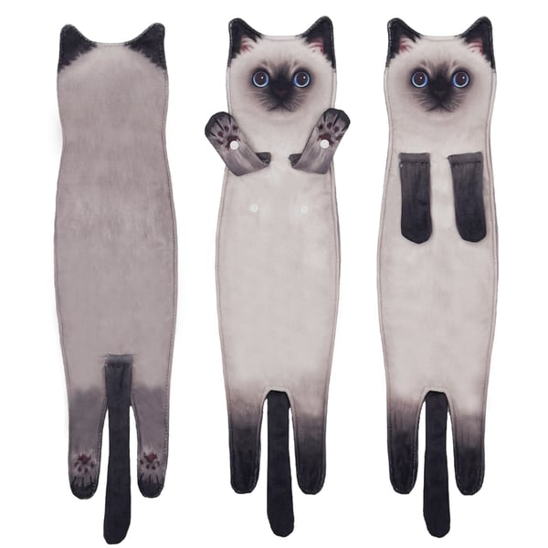 🎄Early Christmas Sale 🎅 Funny Cat Hand Towels