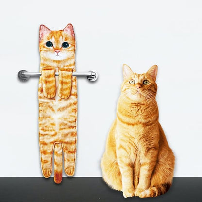 🎄Early Christmas Sale 🎅 Funny Cat Hand Towels