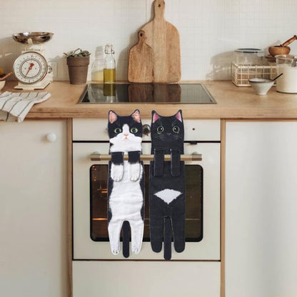 🎄Early Christmas Sale 🎅 Funny Cat Hand Towels