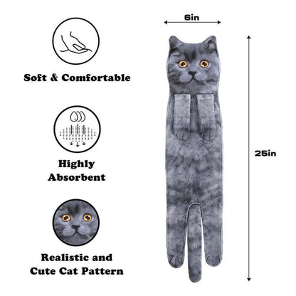 🎄Early Christmas Sale 🎅 Funny Cat Hand Towels