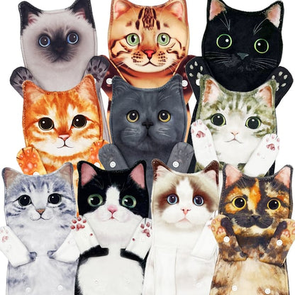 🎄Early Christmas Sale 🎅 Funny Cat Hand Towels