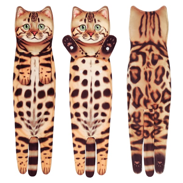 🎄Early Christmas Sale 🎅 Funny Cat Hand Towels