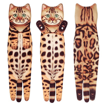 🎄Early Christmas Sale 🎅 Funny Cat Hand Towels