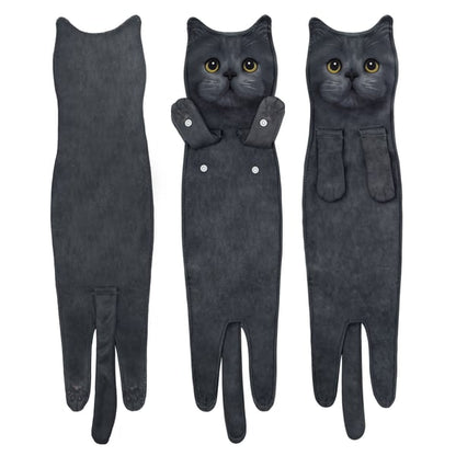 🎄Early Christmas Sale 🎅 Funny Cat Hand Towels