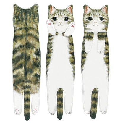 🎄Early Christmas Sale 🎅 Funny Cat Hand Towels