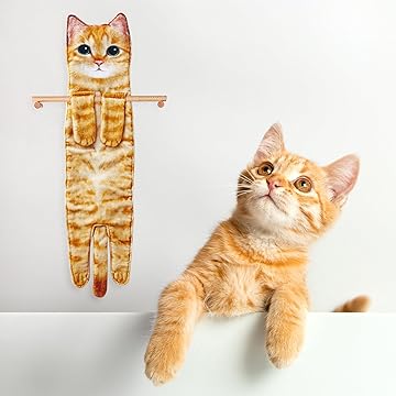 🎄Early Christmas Sale 🎅 Funny Cat Hand Towels