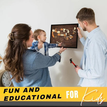 Map Your Memories🗺️Wooden USA Travel Map Puzzle🧩
