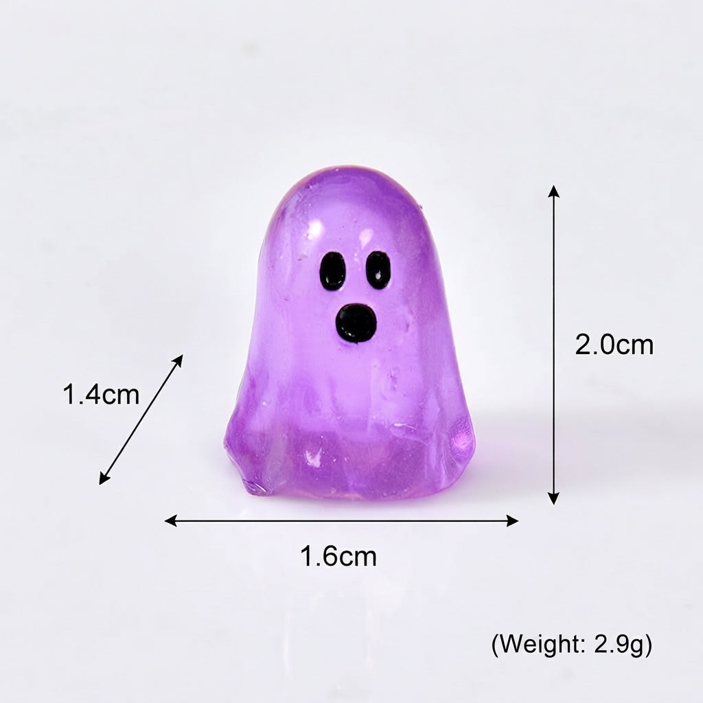 GlowBoo Mini Ghost Figurines – Colorful Glow-in-the-Dark Halloween Decor