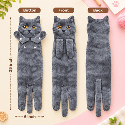 Purrfect Paw Hanging Hand Towel – Cute Cat Kitchen & Bathroom Towel