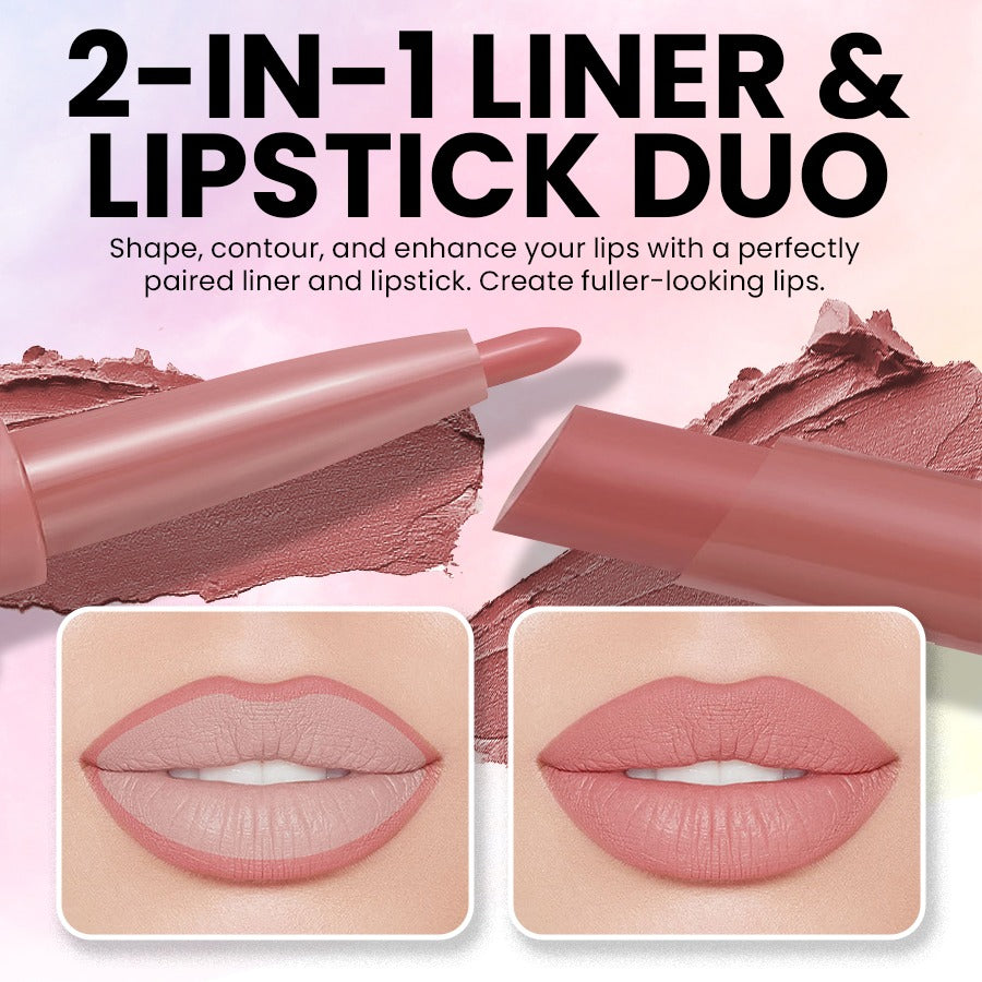 LOCKMUSE-Matte Longwear Dual-Ended Lip Liner