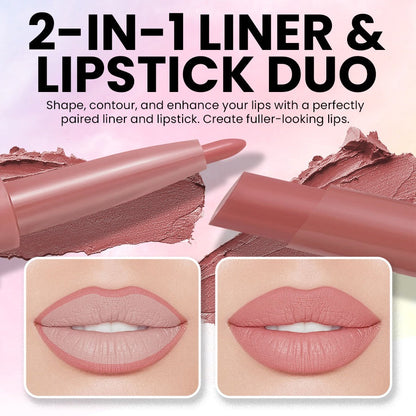 LOCKMUSE-Matte Longwear Dual-Ended Lip Liner