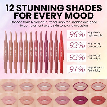 LOCKMUSE-Matte Longwear Dual-Ended Lip Liner