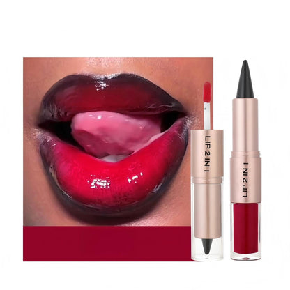 Glass Shine Dual Lip Sculptor: Matte Liner & Water Glow Gloss