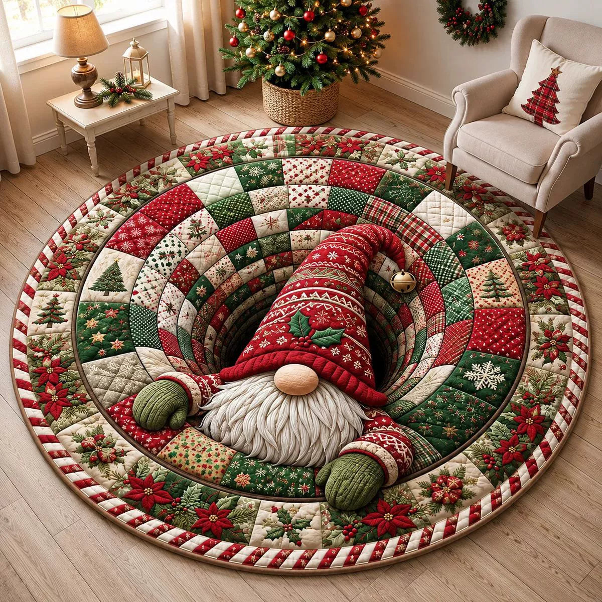 🎄 3D Illusion Christmas Rug✨