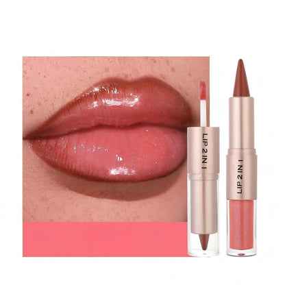 Glass Shine Dual Lip Sculptor: Matte Liner & Water Glow Gloss