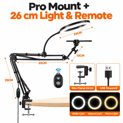 FlexiView Adjustable Phone & Camera Desk Mount