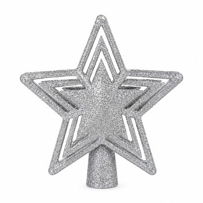 Christmas Star Projector Tree Topper – 3D Illuminated Star with Rotating Snowflake Light