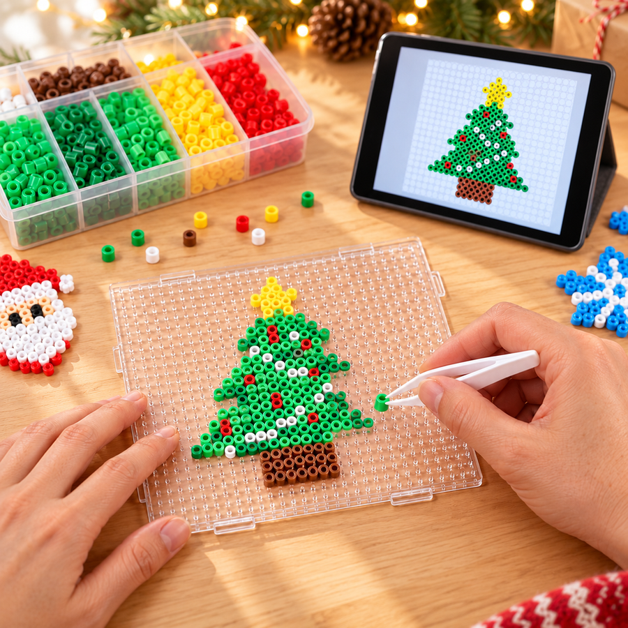 Arranging fuse beads into a design