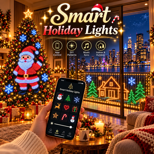✨ Smart Holiday Lights — Turn Any Space Into a Brilliant Light Show