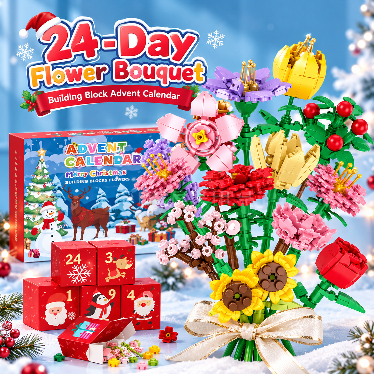 Snowman & Reindeer Bouquet