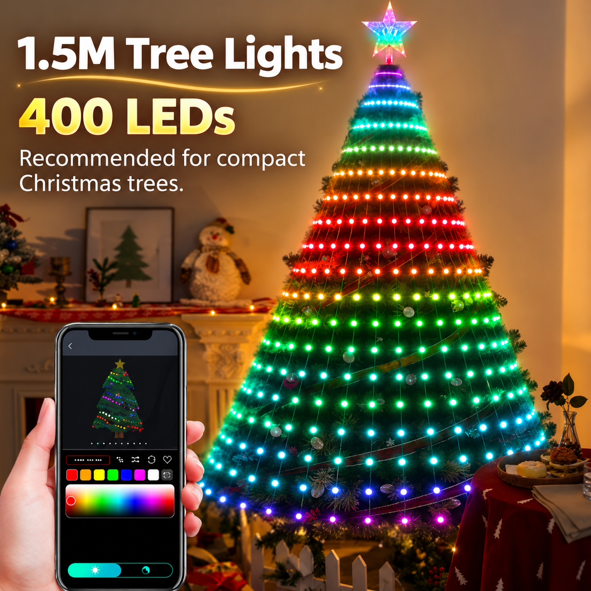 ✨ Smart Holiday Lights — Turn Any Space Into a Brilliant Light Show