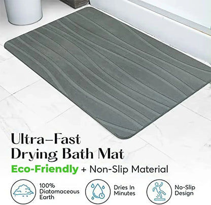 Nature's Touch Stone Bath Mat | Anti Slip | Anti Bacterial