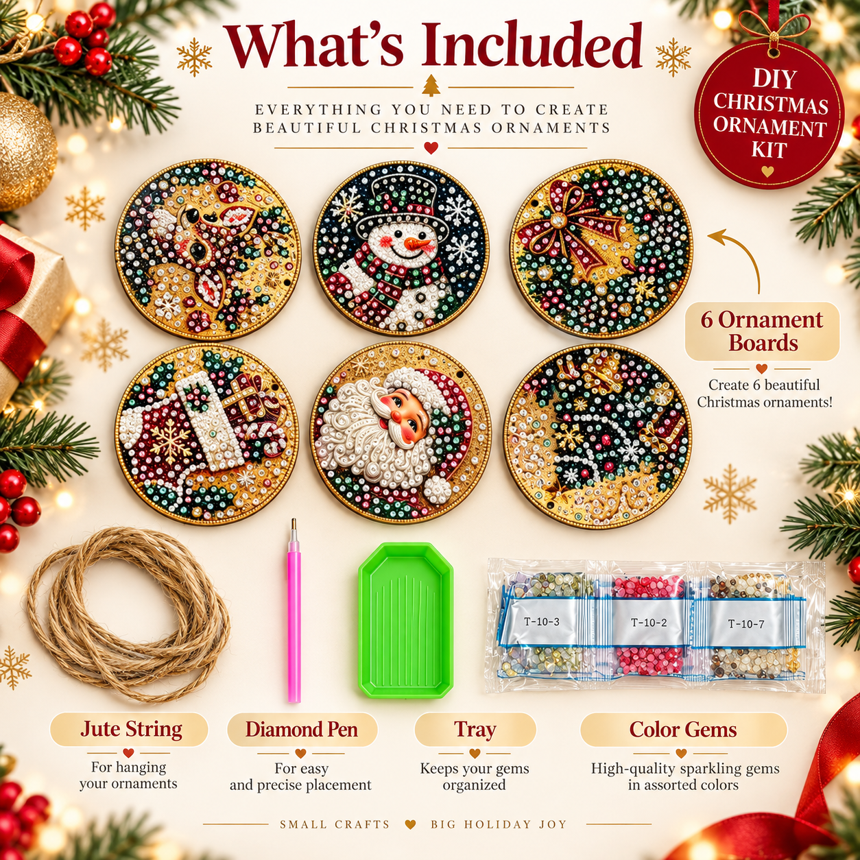 Holiday ornament crafting moment